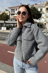 Oversized Tweed Casual Jacket