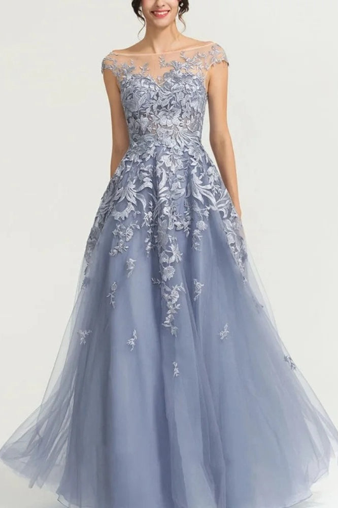 Lace Tulle Ball Gown Prom Dress Main image
