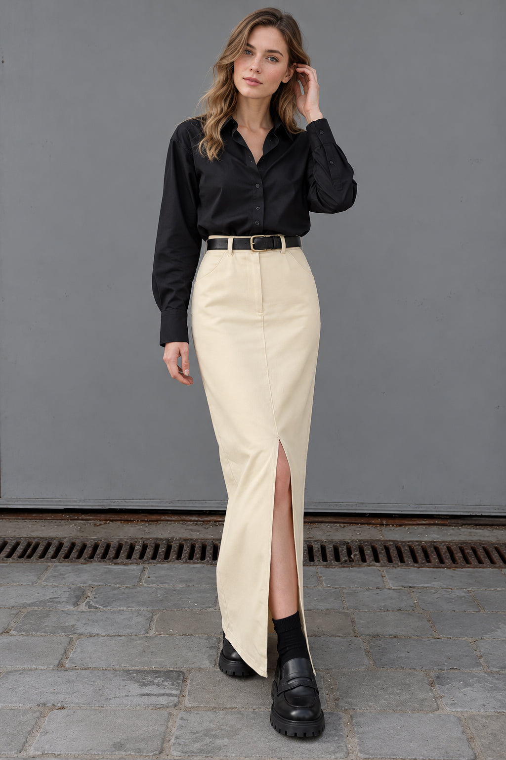 Effortless Slit Graceful Maxi Skirt