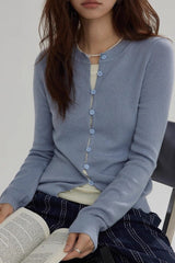 Wool Blend Layered Cardigan