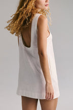 Sleeveless Backless Denim Dress