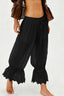 Sheer Mesh Lace Floral Panel Lined Pants