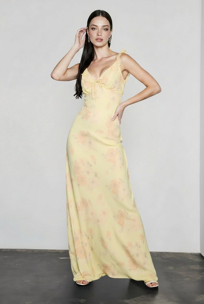 Low Cut Printed Cami Bodycon Vacation Dress Secondary image