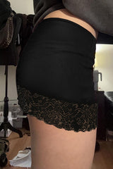 Sheer Lace Bodycon Mini Skirt