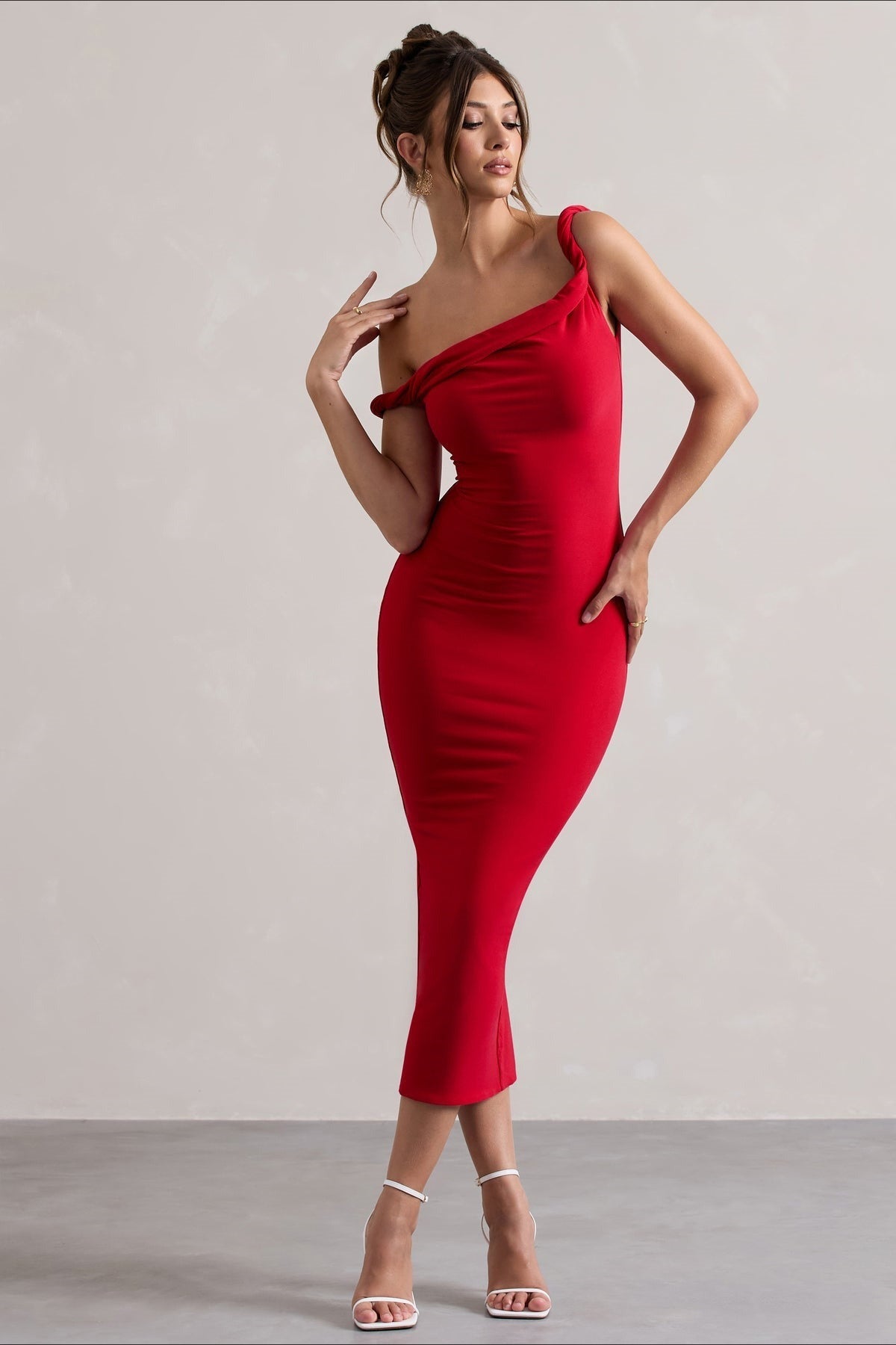 Bardot Rolled Hem Party Dress Secondary image