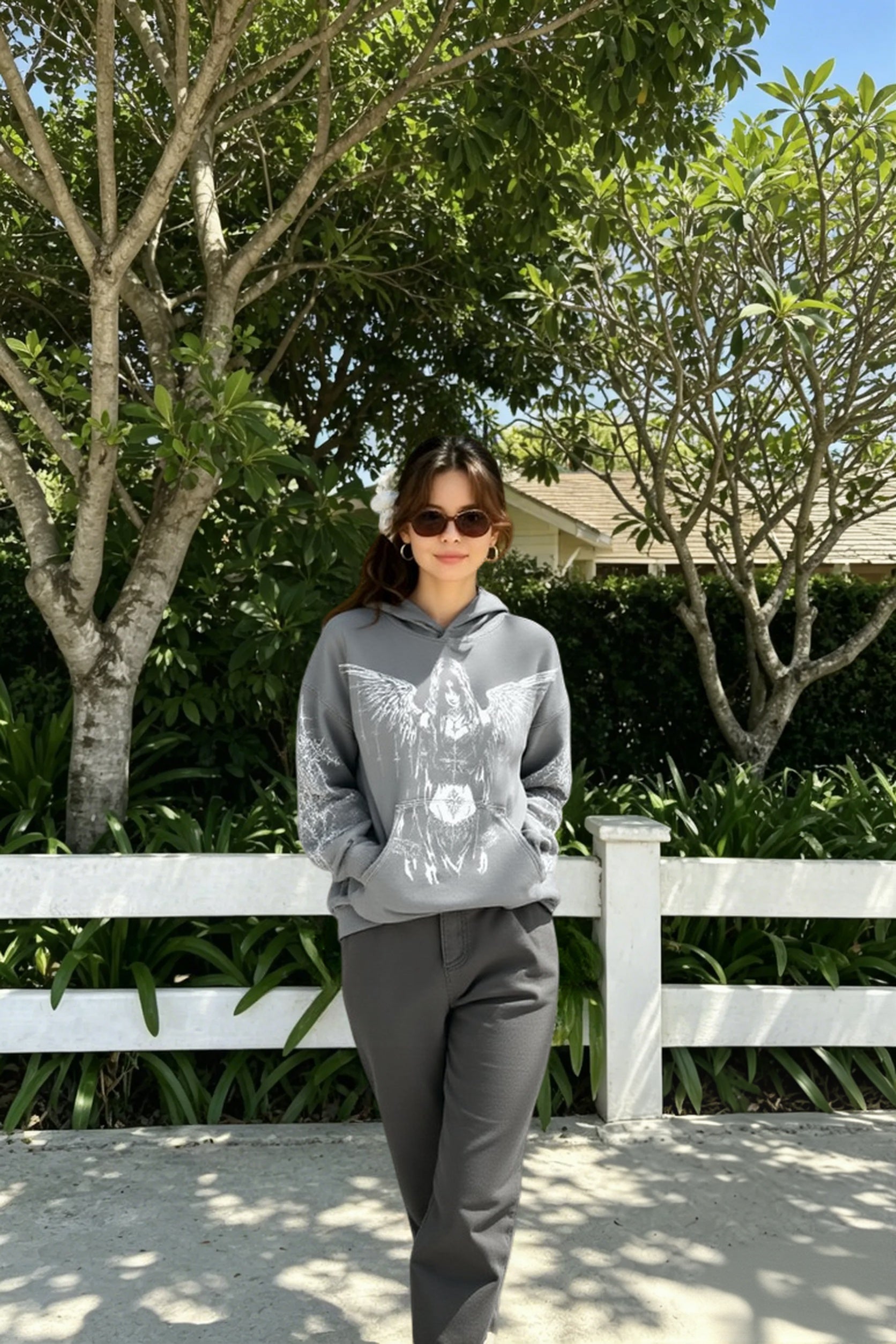 Retro Streetwear Graphic Hoodie Main image