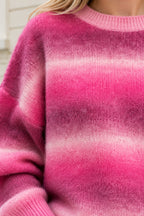 Ombre Crew Neck Relaxed Sweater