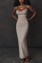 Sheer Lined Lace Trim Party Dress
