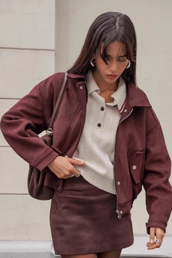Vintage Relaxed Suede Coat Secondary image