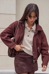 Vintage Relaxed Suede Coat