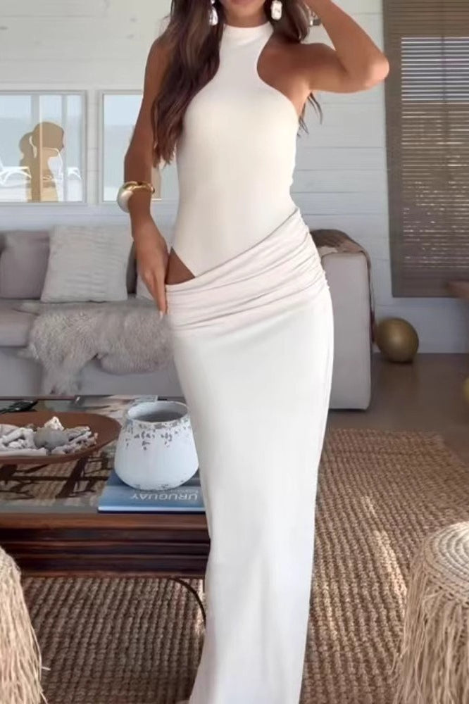 Sleeveless Solid Backless  Bodycon Dress Secondary image