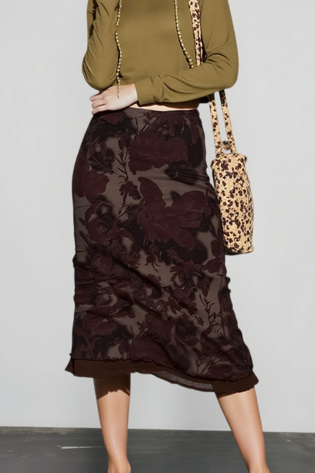Harajuku Vintage Gothic Grunge Aesthetic Summer Floral Print Skirt Secondary image
