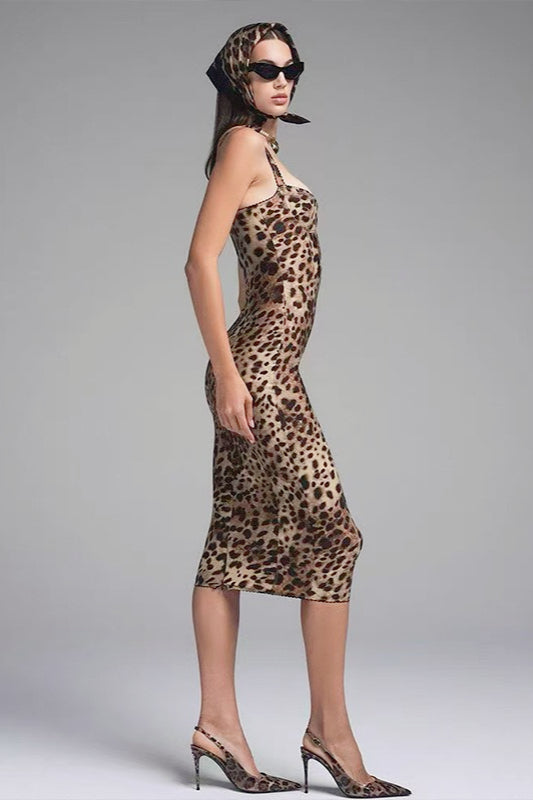 Leopard Bodycon Party Birthday Dress Secondary image