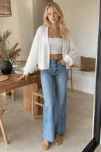 Short Knit Long Sleeve Cardigans