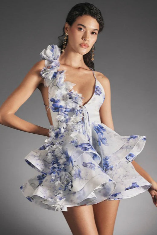 Cut Out Open Back Print Mini Dress Secondary image