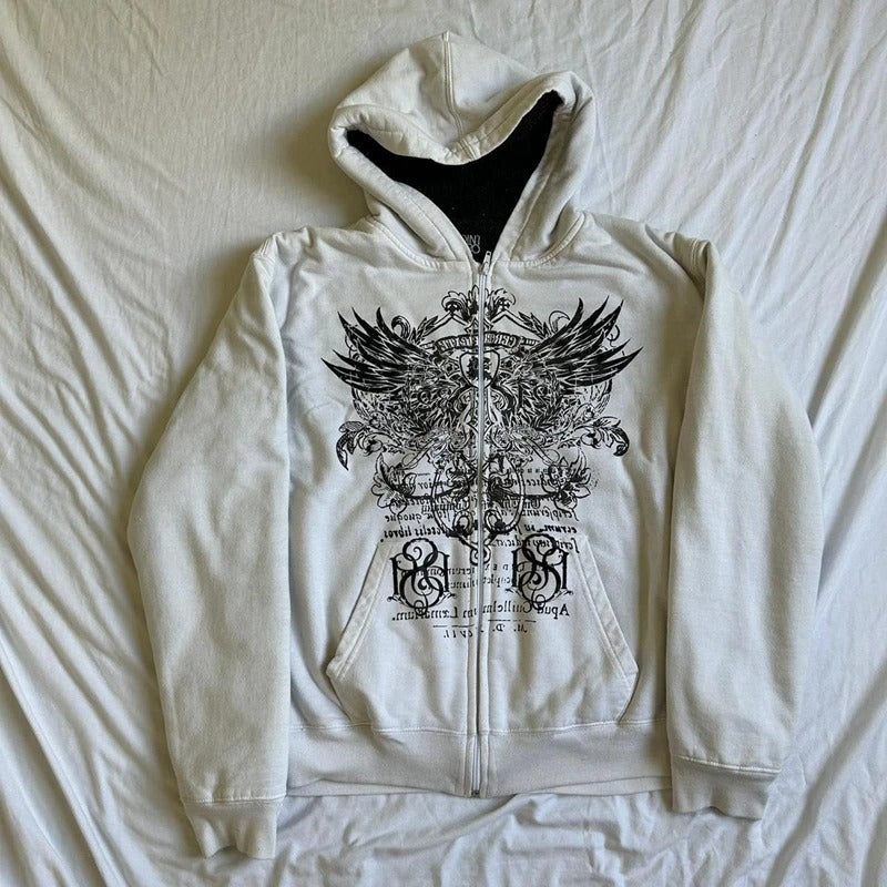 Vintage Graphic Goth Hoodie Main image