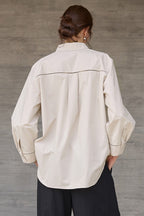 High Density Cotton Collared Blouse