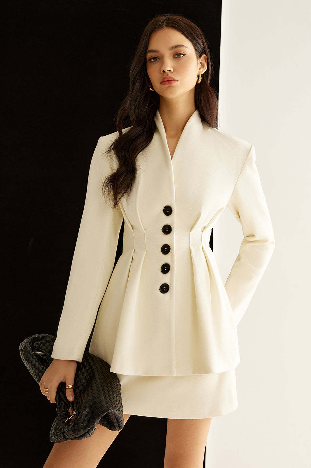 Tailored Ruched Waist Blazer Secondary image