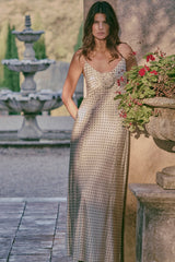 Print Low Back Slip Dress