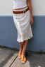 White Polka Dot Sheer Casual Skirt