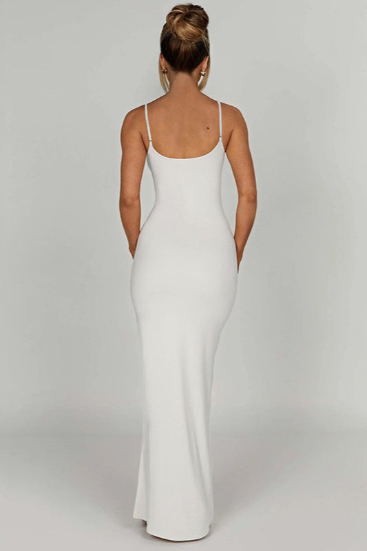 Backless Spaghetti Strap Bodycon Maxi Dress