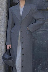 Single-Breasted Wool Coat