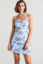Sleeveless Noodle Strap Floral Dress