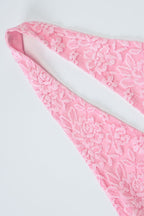 Lace Hollow Out Slim Fit Halter Top