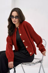 Solid Color Relaxed Knit Cardigan