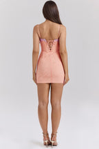 Elegant Mesh Color Block Lace Dress