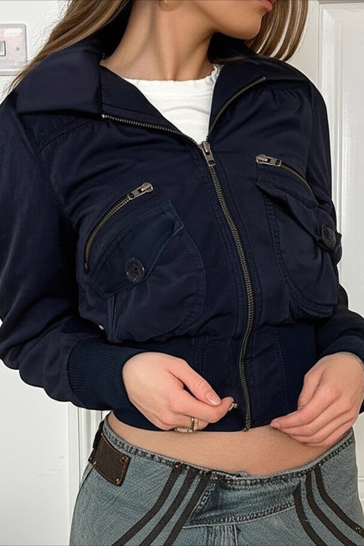 Structured Belted Cargo Jacket Main image