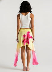 Floral Tie Strap Flowy Vacation Skirt