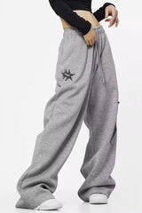 Loose Straight Wide Leg Athletic Casual Pants