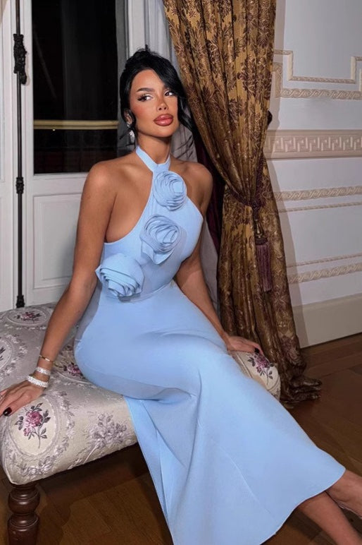 Flirty Halter Slit Party Dress Secondary image