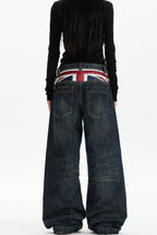 Vintage Washed Relaxed Straight Leg Jeans