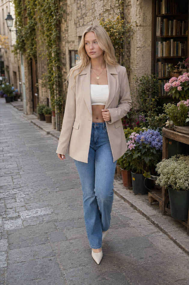Minimalist Long Sleeve Blazer