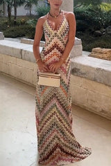 Bodycon Position Print Slim Party Chic Boho Dress