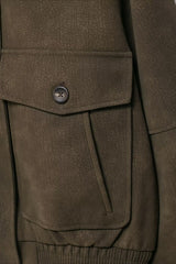 Faux Suede Removable Neckline Jacket