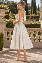 Adabella Cotton Stylish Halter Midi Sundress
