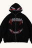 Rhinestone Zip Street Unisex Hoodie