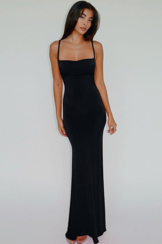 Sultry Solid Slip Dress Main image