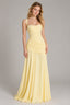 Square Neck Ruched Milk Silk Formal Dress