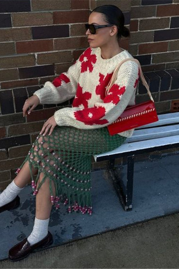 Pullover Floral Detail Sweater Secondary image