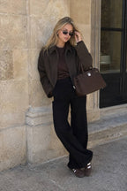 Minimalist Lapel Short Wool Coat