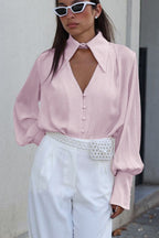 Versatile White Design Blouse
