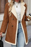 Suede Wool Blend Mid Length Overcoat