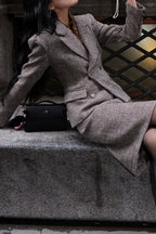 Vintage Office Blazer Two Piece Set