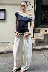 Effortlessly Chic Street Wrinkle Resistant Parachute Wide Leg Pants