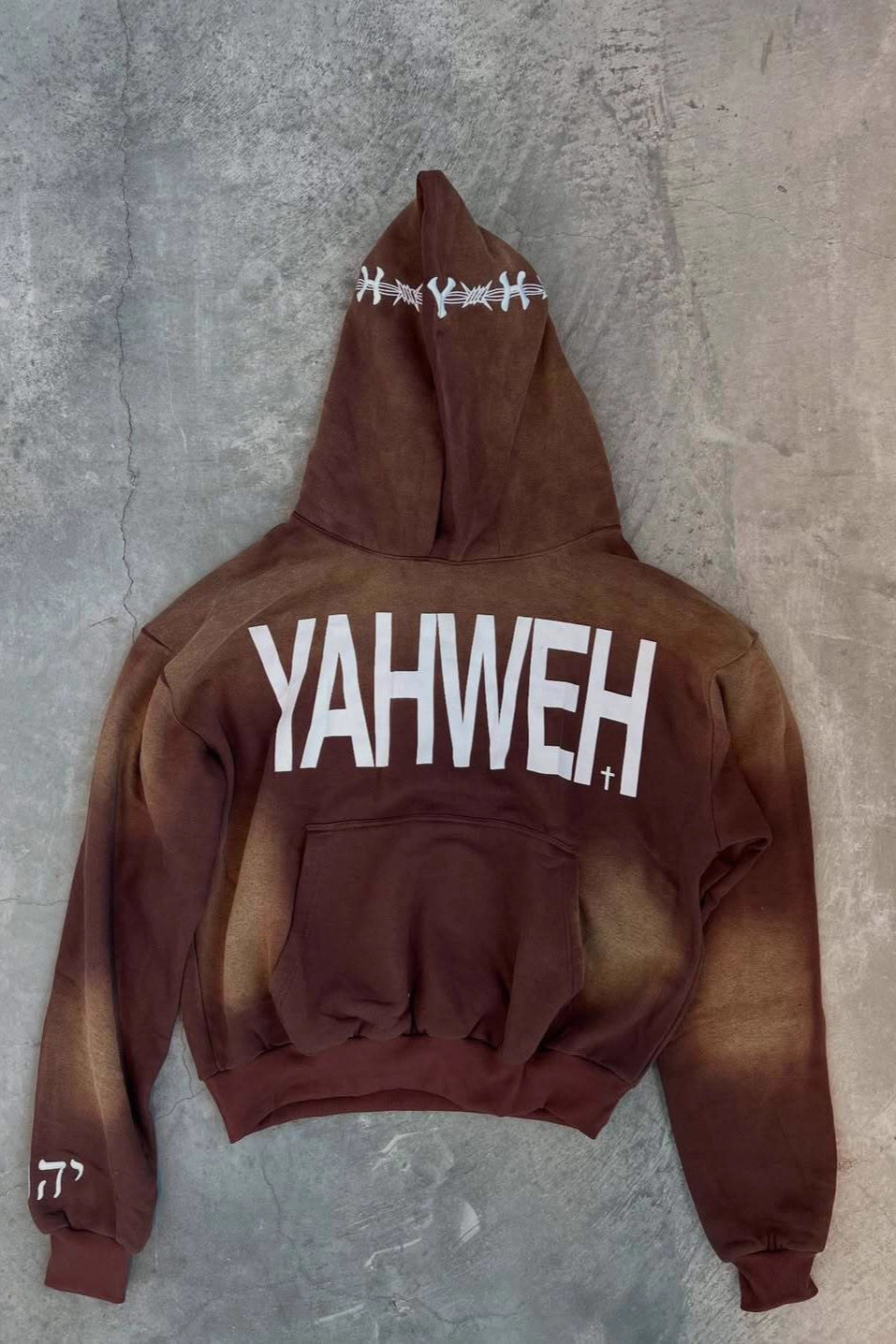 Oversized Letter Back Print Pullover Hoodie