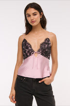 Lace Backless V-Neck Cami Top